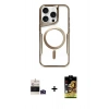 MARSİLYAN™- iPhone 14 Pro Max Kılıf Yadigar Klasik Özel Seri - Siyah Buffer Cam Ekran Koruyucu + Bilvis Titan Kamera Lens - DNMR