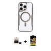 MARSİLYAN™- iPhone 14 Pro Max Kılıf Yadigar Klasik Özel Seri - Siyah Buffer Cam Ekran Koruyucu + Bilvis Titan Kamera Lens - DNMR