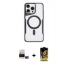 MARSİLYAN™- iPhone 14 Pro Max Kılıf Yadigar Klasik Özel Seri - Siyah Buffer Cam Ekran Koruyucu + Bilvis Titan Kamera Lens - DNMR