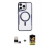 MARSİLYAN™- iPhone 14 Pro Max Kılıf Yadigar Klasik Özel Seri - Siyah Buffer Cam Ekran Koruyucu + Bilvis Titan Kamera Lens - GS