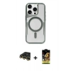 MARSİLYAN™- iPhone 14 Pro Max Kılıf Yadigar Klasik Özel Seri - Siyah Buffer Cam Ekran Koruyucu + Gold Raze Metal Kamera Lens