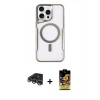 MARSİLYAN™- iPhone 14 Pro Max Kılıf Yadigar Klasik Özel Seri - Siyah Buffer Cam Ekran Koruyucu + Raze Metal Kamera Lens - GS