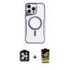 MARSİLYAN™- iPhone 14 Pro Max Kılıf Yadigar Klasik Özel Seri - Siyah Buffer Cam Ekran Koruyucu + PVD Metal Kamera Lens - TU