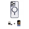 MARSİLYAN™- iPhone 14 Pro Max Kılıf Yadigar Klasik Özel Seri - Siyah Buffer Hayalet Cam Ekran Koruyucu + Bilvis Titan Kamera Lens - GD