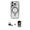 MARSİLYAN™- iPhone 14 Pro Max Kılıf Yadigar Klasik Özel Seri - Siyah Buffer Hayalet Cam Ekran Koruyucu + Bilvis Titan Kamera Lens - GD