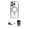 MARSİLYAN™- iPhone 14 Pro Max Kılıf Yadigar Klasik Özel Seri - Siyah Buffer Hayalet Cam Ekran Koruyucu + Bilvis Titan Kamera Lens - GS