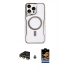 MARSİLYAN™- iPhone 14 Pro Max Kılıf Yadigar Klasik Özel Seri - Siyah Buffer Hayalet Cam Ekran Koruyucu + Raze Metal Kamera Lens - GD