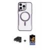 MARSİLYAN™- iPhone 14 Pro Max Kılıf Yadigar Klasik Özel Seri - Siyah Buffer Hayalet Cam Ekran Koruyucu + Raze Metal Kamera Lens - GS