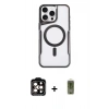 MARSİLYAN™- iPhone 14 Pro Max Kılıf Yadigar Klasik Özel Seri - Siyah Joko Magic 5D Hayalet Cam + PVD Metal Kamera Lens - TU