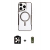 MARSİLYAN™- iPhone 14 Pro Max Kılıf Yadigar Klasik Özel Seri - Siyah Joko Magic 5D Hayalet Cam + PVD Metal Kamera Lens - TU