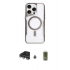 MARSİLYAN™- iPhone 14 Pro Max Kılıf Yadigar Klasik Özel Seri - Siyah Joko Magic 5D Hayalet Cam + Raze Metal Kamera Lens - GS