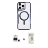 MARSİLYAN™- iPhone 14 Pro Max Kılıf Yadigar Klasik Özel Seri - Siyah Mat Seramik Nano Ekran Koruyucu + Bilvis Titan Kamera Lens - DNMR