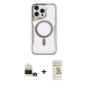 MARSİLYAN™- iPhone 14 Pro Max Kılıf Yadigar Klasik Özel Seri - Siyah Mat Seramik Nano Ekran Koruyucu + Bilvis Titan Kamera Lens - GD