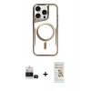 MARSİLYAN™- iPhone 14 Pro Max Kılıf Yadigar Klasik Özel Seri - Siyah Mat Seramik Nano Ekran Koruyucu + Bilvis Titan Kamera Lens - SH