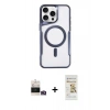 MARSİLYAN™- iPhone 14 Pro Max Kılıf Yadigar Klasik Özel Seri - Siyah Mat Seramik Nano Ekran Koruyucu + Bilvis Titan Kamera Lens - GD