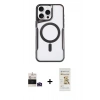 MARSİLYAN™- iPhone 14 Pro Max Kılıf Yadigar Klasik Özel Seri - Siyah Mat Seramik Nano Ekran Koruyucu + Bilvis Titan Kamera Lens - DNMR