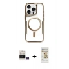 MARSİLYAN™- iPhone 14 Pro Max Kılıf Yadigar Klasik Özel Seri - Siyah Mat Seramik Nano Ekran Koruyucu + Bilvis Titan Kamera Lens - GS