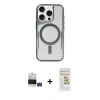 MARSİLYAN™- iPhone 14 Pro Max Kılıf Yadigar Klasik Özel Seri - Siyah Mat Seramik Nano Ekran Koruyucu + Bilvis Titan Kamera Lens - GS