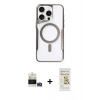 MARSİLYAN™- iPhone 14 Pro Max Kılıf Yadigar Klasik Özel Seri - Siyah Mat Seramik Nano Ekran Koruyucu + Bilvis Titan Kamera Lens - GD