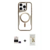 MARSİLYAN™- iPhone 14 Pro Max Kılıf Yadigar Klasik Özel Seri - Siyah Mat Seramik Nano Ekran Koruyucu + Bilvis Titan Kamera Lens - DNMR