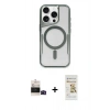 MARSİLYAN™- iPhone 14 Pro Max Kılıf Yadigar Klasik Özel Seri - Siyah Mat Seramik Nano Ekran Koruyucu + Bilvis Titan Kamera Lens - SH