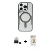 MARSİLYAN™- iPhone 14 Pro Max Kılıf Yadigar Klasik Özel Seri - Siyah Mat Seramik Nano Ekran Koruyucu + Bilvis Titan Kamera Lens - DNMR