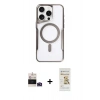 MARSİLYAN™- iPhone 14 Pro Max Kılıf Yadigar Klasik Özel Seri - Siyah Mat Seramik Nano Ekran Koruyucu + Bilvis Titan Kamera Lens - DNMR