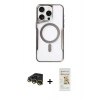 MARSİLYAN™- iPhone 14 Pro Max Kılıf Yadigar Klasik Özel Seri - Siyah Mat Seramik Nano Ekran Koruyucu + Gold Raze Metal Kamera Lens