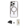 MARSİLYAN™- iPhone 14 Pro Max Kılıf Yadigar Klasik Özel Seri - Siyah Mat Seramik Nano Ekran Koruyucu + Raze Metal Kamera Lens - GS