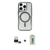MARSİLYAN™- iPhone 14 Pro Max Kılıf Yadigar Klasik Özel Seri - Siyah Polymer Nano Ekran Koruyucu + Bilvis Titan Kamera Lens - GS