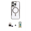 MARSİLYAN™- iPhone 14 Pro Max Kılıf Yadigar Klasik Özel Seri - Siyah Polymer Nano Ekran Koruyucu + Bilvis Titan Kamera Lens - DNMR