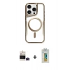 MARSİLYAN™- iPhone 14 Pro Max Kılıf Yadigar Klasik Özel Seri - Siyah Polymer Nano Ekran Koruyucu + Bilvis Titan Kamera Lens - DNMR