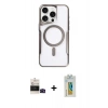 MARSİLYAN™- iPhone 14 Pro Max Kılıf Yadigar Klasik Özel Seri - Siyah Polymer Nano Ekran Koruyucu + Bilvis Titan Kamera Lens - SH