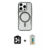 MARSİLYAN™- iPhone 14 Pro Max Kılıf Yadigar Klasik Özel Seri - Siyah Polymer Nano Ekran Koruyucu + PVD Metal Kamera Lens - TU