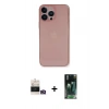 MARSİLYAN™- iPhone 14 Pro Max Kılıf Yadigar Yansıma Serisi - Şeffaf 360 Full Body Arka Koruyucu + Bilvis Titan Kamera Lens - GD