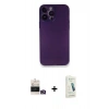 MARSİLYAN™- iPhone 14 Pro Max Kılıf Yadigar Yansıma Serisi - Şeffaf Pasifik Cam Ekran Koruyucu + Bilvis Titan Kamera Lens - GD