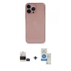 MARSİLYAN™- iPhone 14 Pro Max Kılıf Yadigar Yansıma Serisi - Şeffaf Royal Nano Ekran Koruyucu + Bilvis Titan Kamera Lens - SH