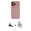 MARSİLYAN™- iPhone 14 Pro Max Kılıf Yadigar Yansıma Serisi - Şeffaf Royal Nano Ekran Koruyucu + Bilvis Titan Kamera Lens - GD