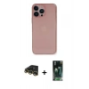 MARSİLYAN™- iPhone 14 Pro Max Kılıf Yadigar Yansıma Serisi - Siyah 360 Mat Full Body Arka Koruyucu + Gold Raze Metal Kamera Lens