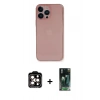 MARSİLYAN™- iPhone 14 Pro Max Kılıf Yadigar Yansıma Serisi - Siyah 360 Mat Full Body Arka Koruyucu + PVD Metal Kamera Lens - TU