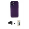 MARSİLYAN™- iPhone 14 Pro Max Kılıf Yadigar Yansıma Serisi - Siyah 6D Mat Seramik Hayalet Nano Ekran Koruyucu + Raze Metal Kamera Lens - GS