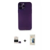 MARSİLYAN™- iPhone 14 Pro Max Kılıf Yadigar Yansıma Serisi - Siyah 6D Mat Seramik Hayalet Nano Ekran Koruyucu + Bilvis Titan Kamera Lens - GD