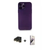 MARSİLYAN™- iPhone 14 Pro Max Kılıf Yadigar Yansıma Serisi - Siyah Bilvis 3D Mat Cam Ekran Koruyucu + Raze Metal Kamera Lens - GD