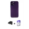 MARSİLYAN™- iPhone 14 Pro Max Kılıf Yadigar Yansıma Serisi - Siyah Bilvis 5in1 3D Magic Cam Ekran Koruyucu + Gümüş Raze Metal Kamera Lens