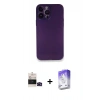 MARSİLYAN™- iPhone 14 Pro Max Kılıf Yadigar Yansıma Serisi - Siyah Bilvis 5in1 3D Magic Cam Ekran Koruyucu + Siyah Bilvis Titan Kamera Lens