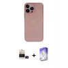 MARSİLYAN™- iPhone 14 Pro Max Kılıf Yadigar Yansıma Serisi - Siyah Bilvis 5in1 3D Magic Cam Ekran Koruyucu + Siyah Bilvis Titan Kamera Lens