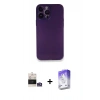 MARSİLYAN™- iPhone 14 Pro Max Kılıf Yadigar Yansıma Serisi - Siyah Bilvis 5in1 3D Magic Cam Ekran Koruyucu + Bilvis Titan Kamera Lens - GS