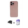 MARSİLYAN™- iPhone 14 Pro Max Kılıf Yadigar Yansıma Serisi - Siyah Bilvis 5in1 3D Magic Cam Ekran Koruyucu + Gümüş Raze Metal Kamera Lens