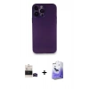 MARSİLYAN™- iPhone 14 Pro Max Kılıf Yadigar Yansıma Serisi - Siyah Bilvis 5in1 5D Magic Hayalet Cam Ekran Koruyucu + Bilvis Titan Kamera Lens - SH