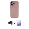 MARSİLYAN™- iPhone 14 Pro Max Kılıf Yadigar Yansıma Serisi - Siyah Bilvis 5in1 5D Magic Hayalet Cam Ekran Koruyucu + Gold Raze Metal Kamera Lens